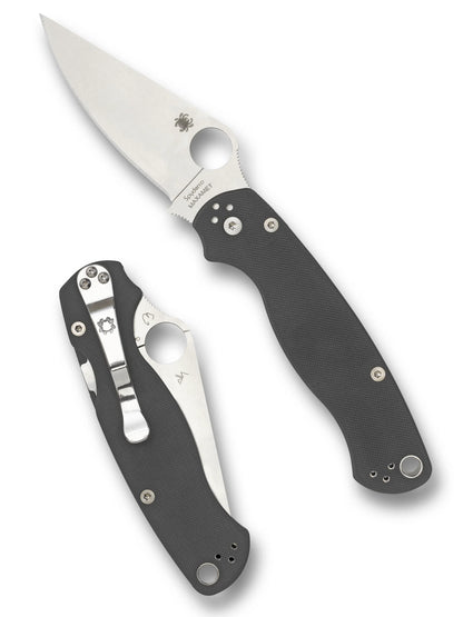 Spyderco PM2 Para Military 2 Maxamet Dark Gray G10 Folding Knife C81GPDGY2 USA Made Lifetime Warranty