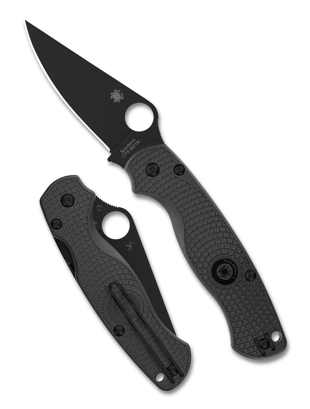 Spyderco Para Military 2 LW C81PBBK2 Lightweight CTS-BD1N Black FRN USA Made PM2