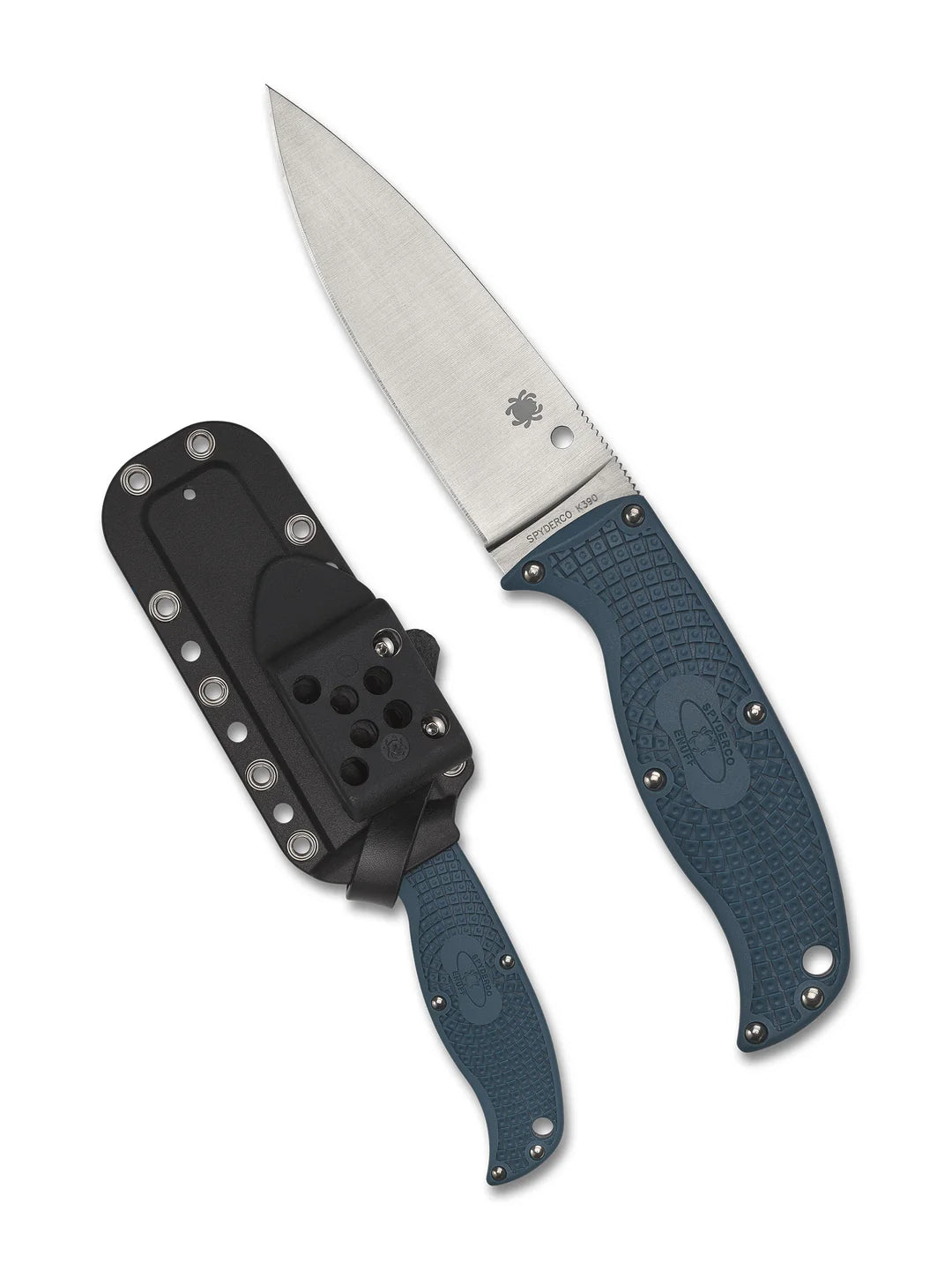 Spyderco ENUFF 2 K390 Blue FRN Fixed Knife FB31PBL2K390 Japan Made Lifetime Warranty
