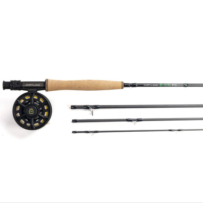 Cortland Guide Series 9' 5WT 4-Piece Fly Rod, Reel, Case & Fly Line Combo #620148