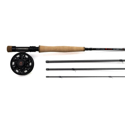 Cortland Guide Series Euro Nymph 10' 6" 3WT 4-Piece Fly Rod, Reel, Case & Fly Line Combo