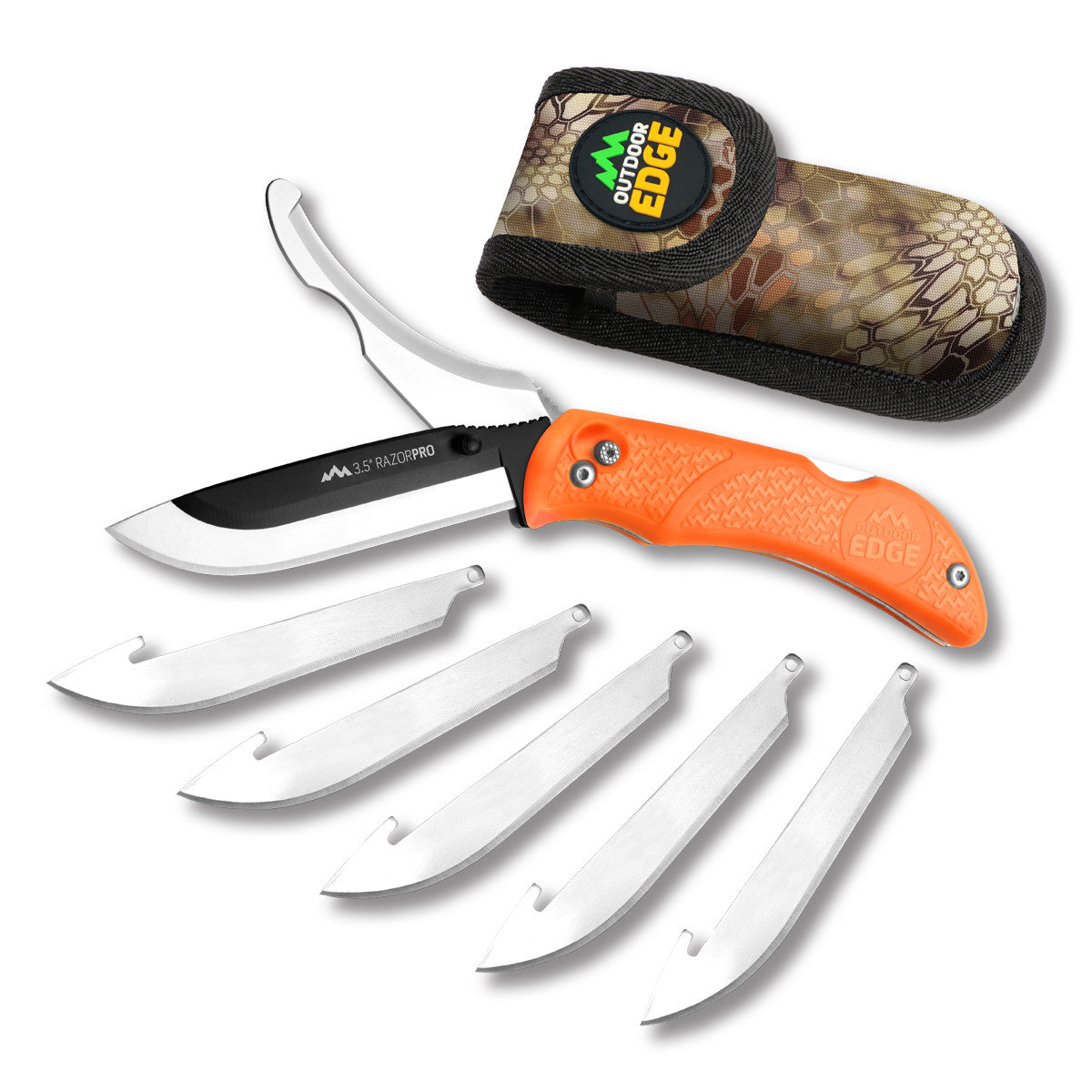Outdoor Edge Knives RazorPro G Blaze Orange Double Blade Replaceable Blade Hunting Knife RO-20C