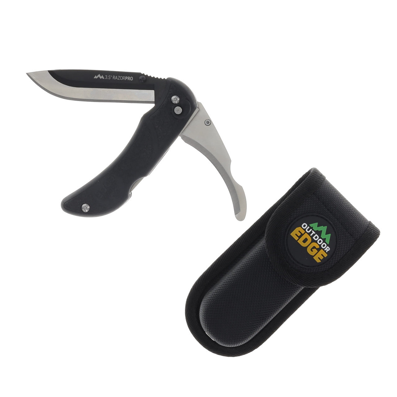 Outdoor Edge Knives RazorPro Black Double Blade Replaceable Blade Hunting Knife RO-10C