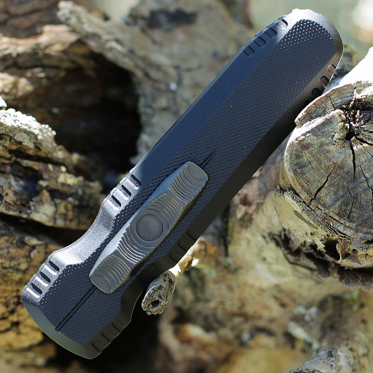 SOG Pentagon OTF Black Aluminum Handle Cryo S35VN Blade Steel Made in USA Automatic Out The Front Knife SOG-15-61-01-57