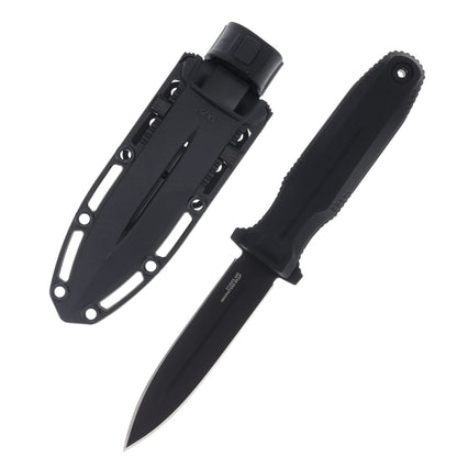 SOG Pentagon FX Blackout Fixed Blade CPM-S35VN Black G-10 4.77" Double Edge Dagger (17-61-01-57)