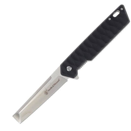 Smith & Wesson 24/7 Folding Cleaver Knife 1193141 G10 Scales Assisted Opening