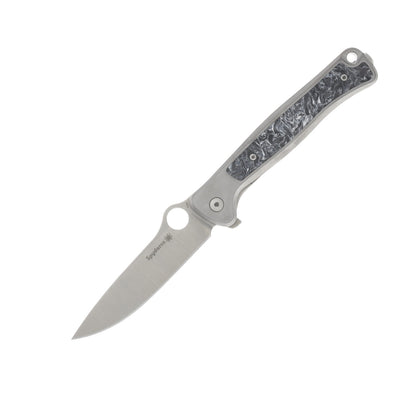 Spyderco Slym Rare M390 Titanium/Dark Matter Fat Carbon Knife C271TIP Italy Made Lifetime Warranty