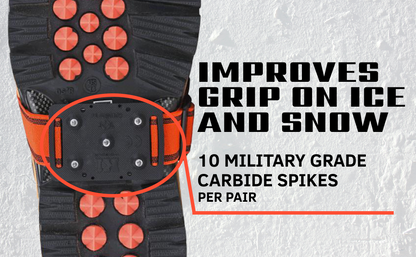 Geroline K1 Mid-Sole Ice Cleats High-Profile Orange K1MID-HP