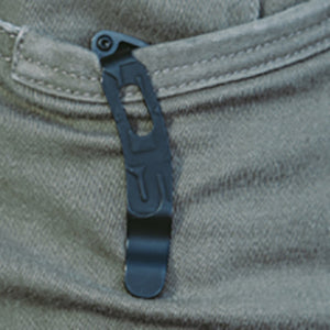 SOG Kiku XR - Blackout (12-27-02-57) Quick Open Ambi Pocket Knife Linen Micarta Scales