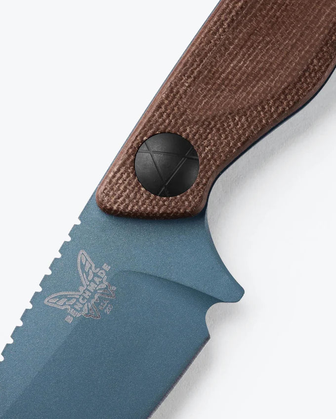 Benchmade 203BT-01 Dacian CPM-MagnaCut 3.54" Blade Brown Canvas Micarta Handle