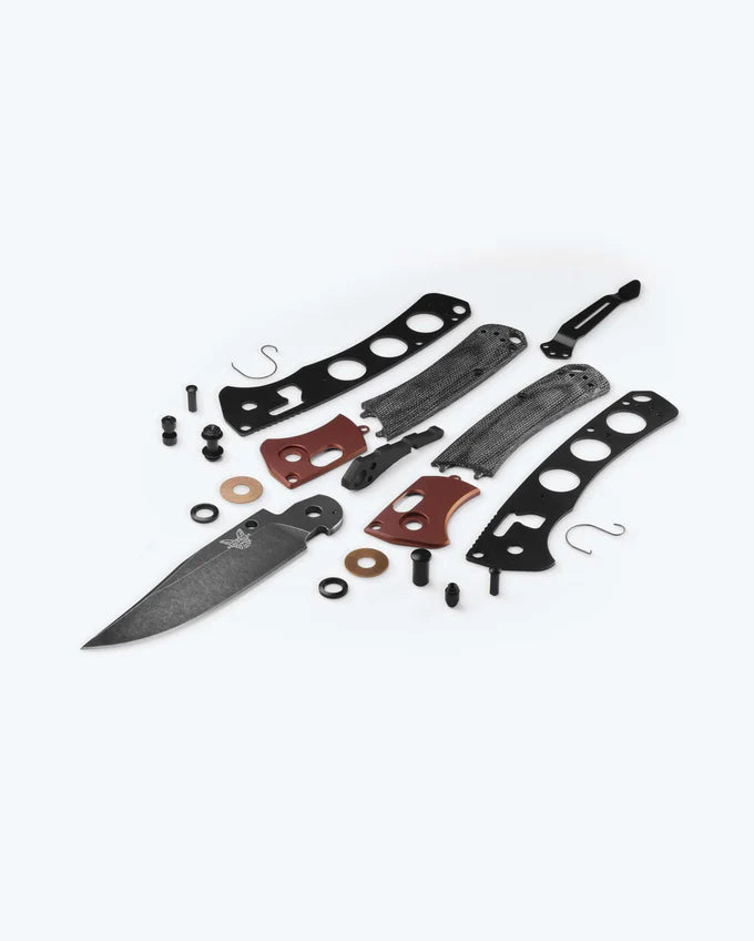 Benchmade 15085BK-04 Mini Crooked River Burn Copper Aluminum & Black Micarta Handle CPM-MagnaCut Blade Folding Knife