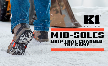 Geroline K1 Mid-Sole Ice Cleats High-Profile Orange K1MID-HP