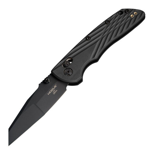 Hogue Deka Folding Knife Black Wharncliffe CPM-MagnaCut USA Made 24366 Lifetime Warranty