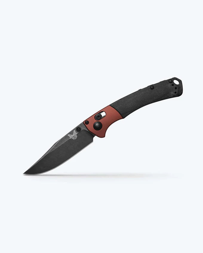 Benchmade 15085BK-04 Mini Crooked River Burn Copper Aluminum & Black Micarta Handle CPM-MagnaCut Blade Folding Knife