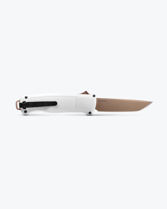 Benchmade 5370FE-02 Shootout CPM-Cru-Wear Cool Gray Grivory Handle OTF Knife