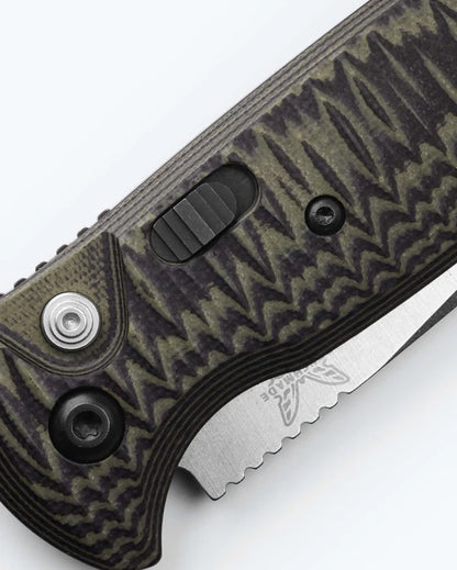 Benchmade 4300-1 CLA CPM-154CM Blade Marbled Green & Black G-10 Handle Auto Knife