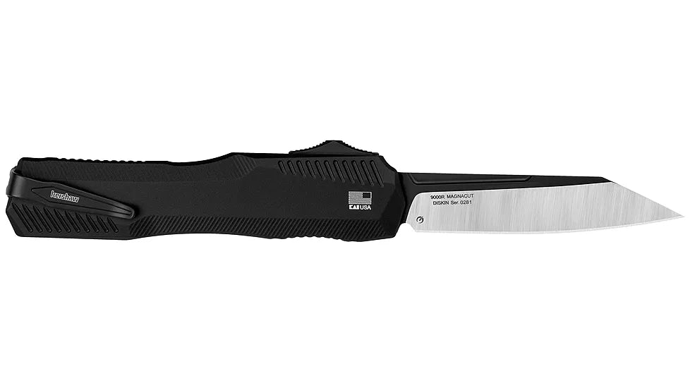 Kershaw 9000R- Auto Livewire PVD Magnacut OTF Reverse Tanto Knife Made in USA Lifetime Warranty