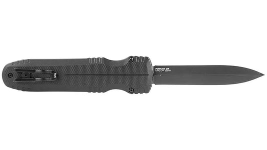 SOG Pentagon OTF Black Aluminum Handle Cryo S35VN Blade Steel Made in USA Automatic Out The Front Knife SOG-15-61-01-57