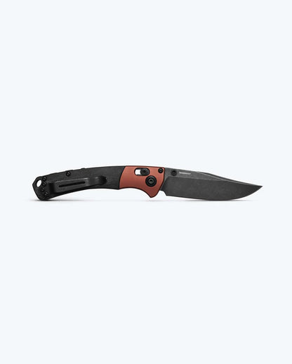 Benchmade 15085BK-04 Mini Crooked River Burn Copper Aluminum & Black Micarta Handle CPM-MagnaCut Blade Folding Knife