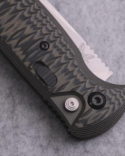 Benchmade 4300-1 CLA CPM-154CM Blade Marbled Green & Black G-10 Handle Auto Knife