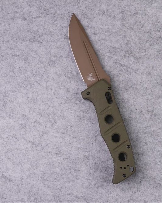 Benchmade 2750FE-2 Auto Adamas CPM-Cru-Wear OD Green G10 Handle Folding Knife