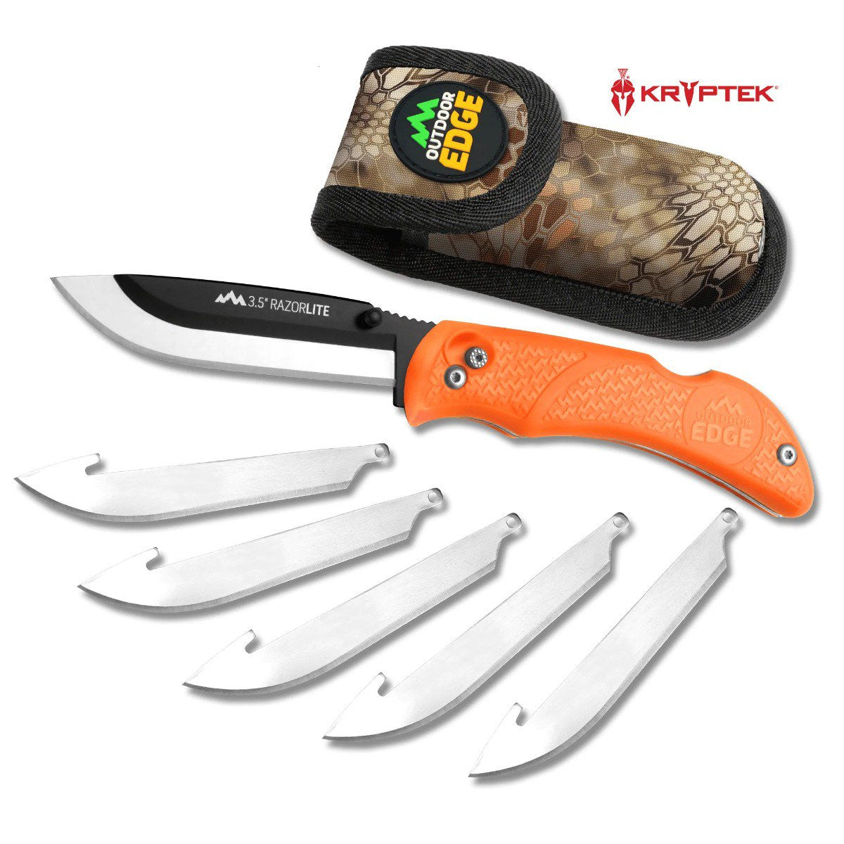 Outdoor Edge Knives RazorPro Lite Orange Replaceable Blade Hunting Knife RB-20C