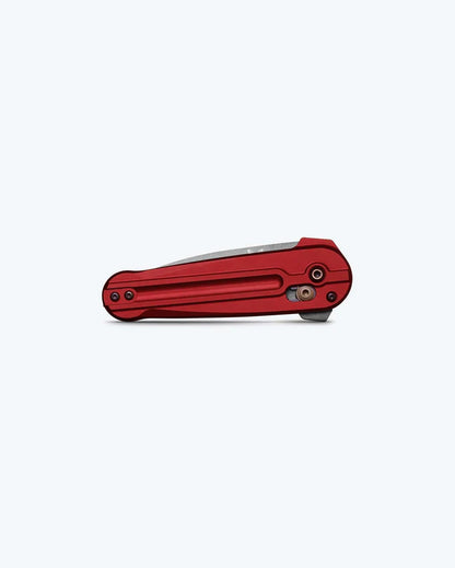 Benchmade 491GY-01 Lowden M390 Blade Phoenix Red 6061-T6 Aluminum Handle Axis Folding Knife