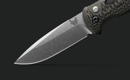 Benchmade 4300-1 CLA CPM-154CM Blade Marbled Green & Black G-10 Handle Auto Knife