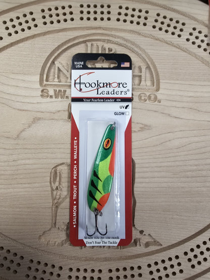 Hookmore Leaders Tiger Lily TS2-TGR-06 Casting & Trollling Spoon Size 6 Hook UV Made in Maine USA