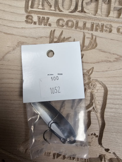 Northeast Troller Size 100 Pearl White Crushed Ice Casting/Trolling Spoon Made in Maine USA