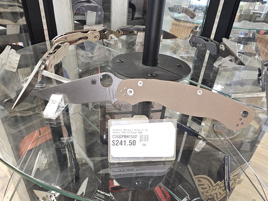 Spyderco Military 2 CPM 15V BBB Brown G10 Folding Knife C36GPBN15V2 USA Made Lifetime Warranty