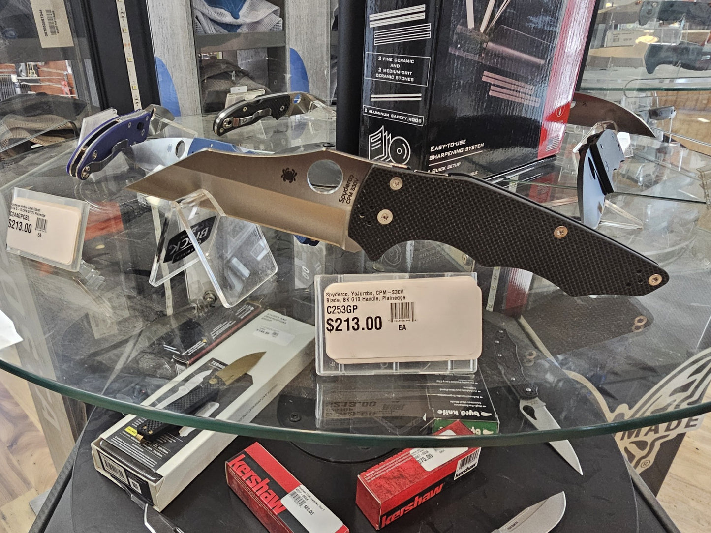 Spyderco YoJumbo CPM-S30V Blade Black G10 Handle Folding Knife C253GP USA Made Lifetime Warranty