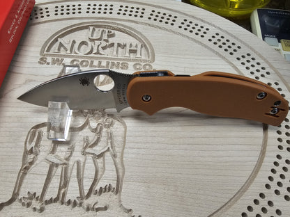 Spyderco Sage 5 CPM REX121 Orange G10 Folding Knife C123GBORP Taiwan Made Lifetime Warranty