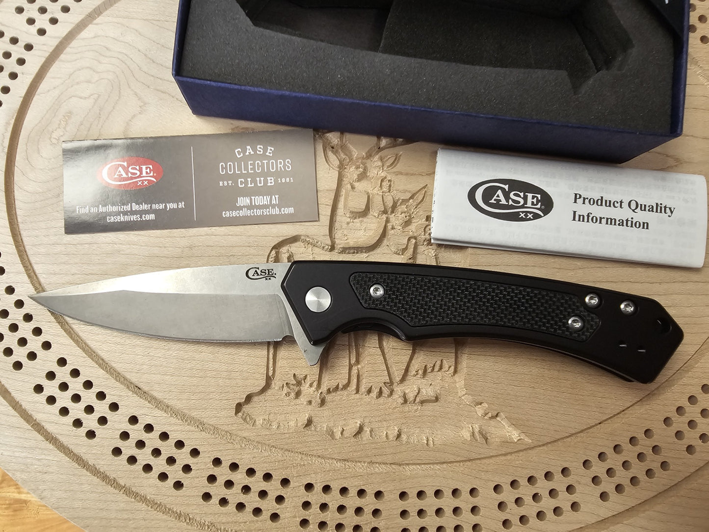 CASE XX Framelock Black Aluminum & G10 Handle CPM-20CV Marilla Knife Made in USA CA25884