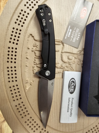CASE XX Framelock Black Aluminum & G10 Handle CPM-20CV Marilla Knife Made in USA CA25884