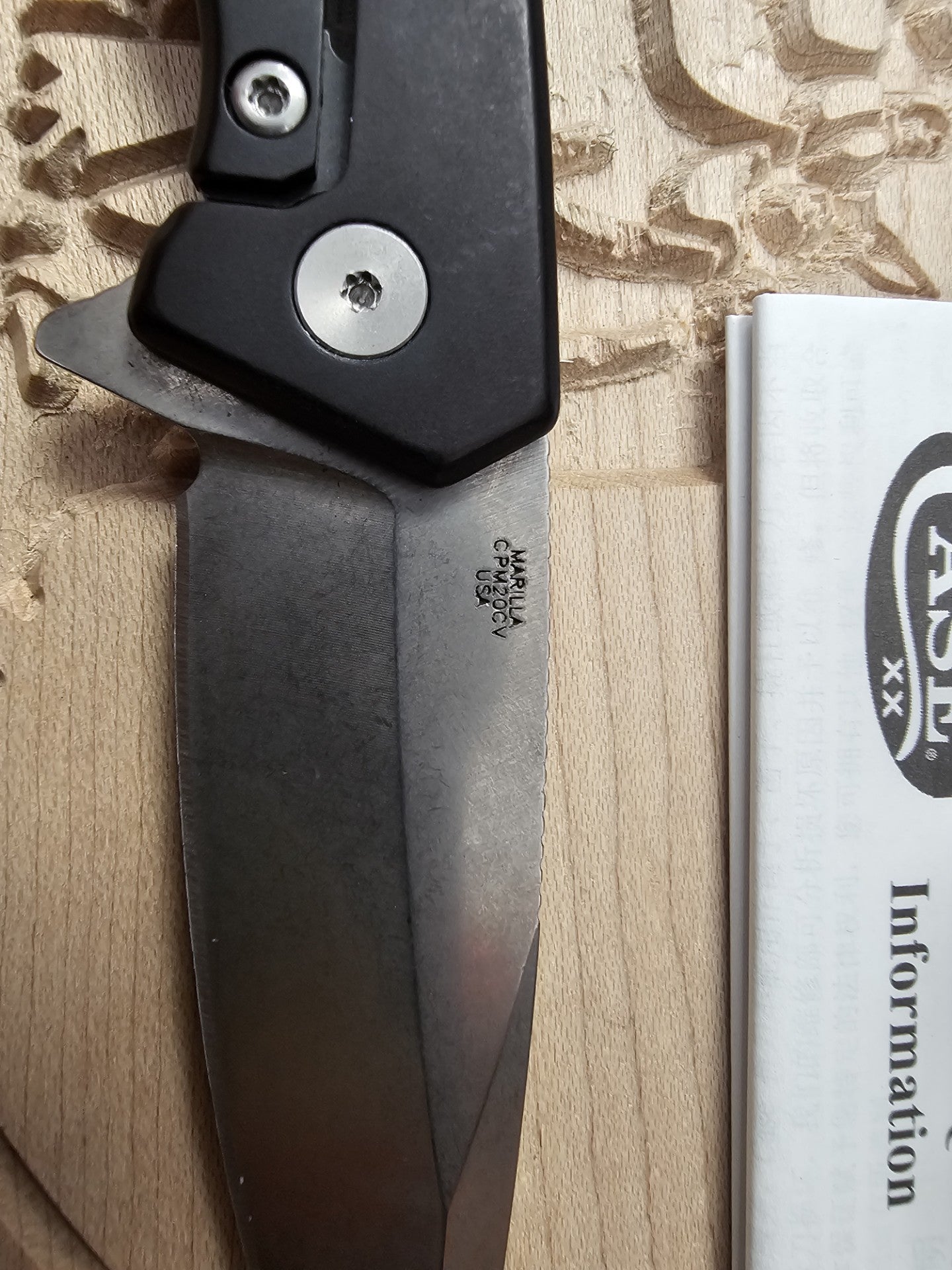CASE XX Framelock Black Aluminum & G10 Handle CPM-20CV Marilla Knife Made in USA CA25884
