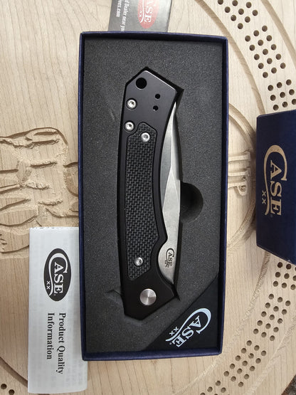 CASE XX Framelock Black Aluminum & G10 Handle CPM-20CV Marilla Knife Made in USA CA25884