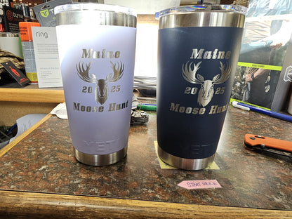 Yeti 2025 Maine Moose Hunt 20 oz. Ramblers Cosmic Lilac and Navy Blue with MagSlider Lids  - 2 Pack