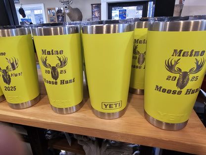 Yeti 2025 Maine Moose Hunt 20 oz. Rambler Firefly Yellow with MagSlider Lid