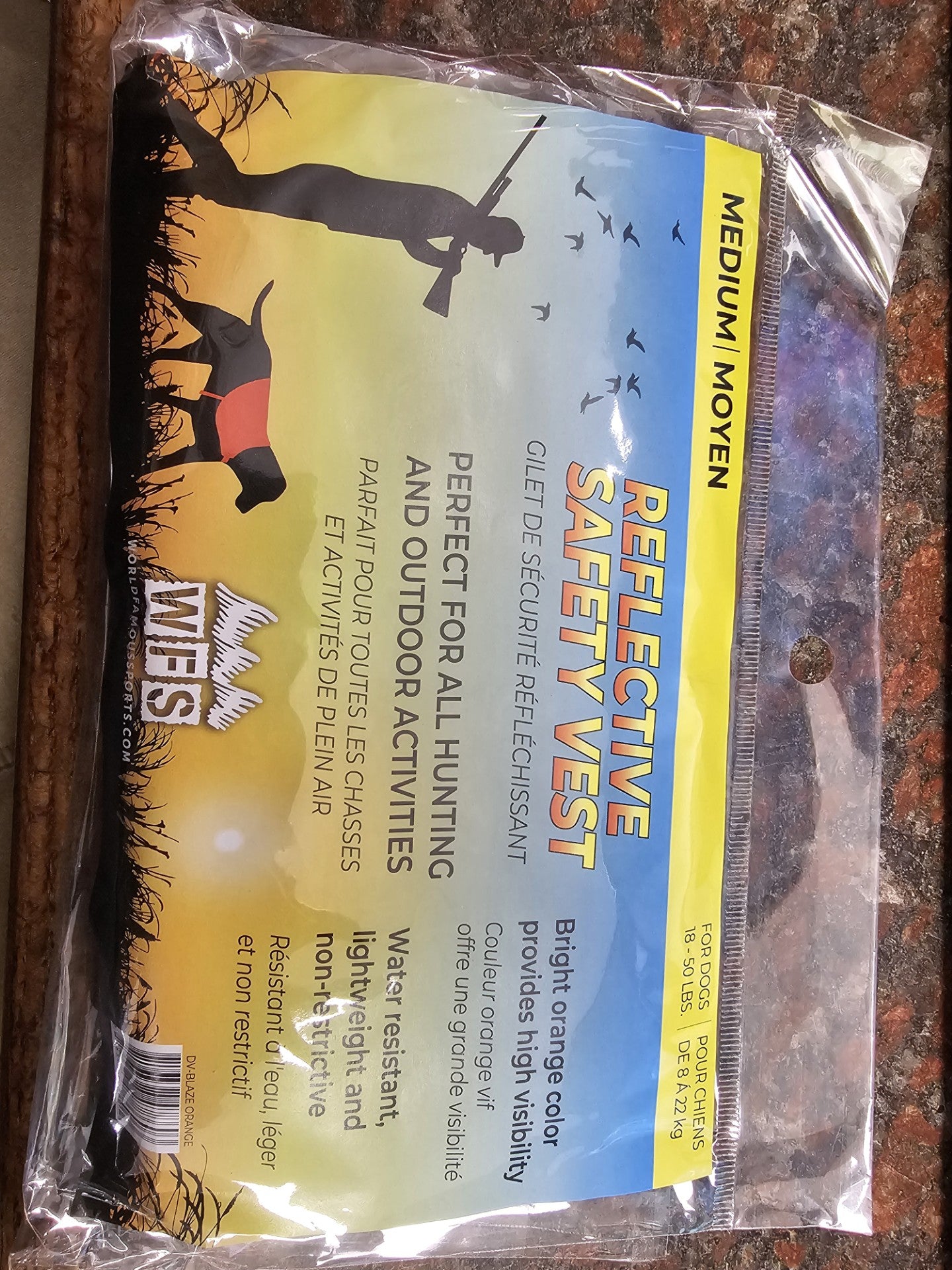 Reflective Safety Vest for Dogs Bright Orange Medium & Large Sizes