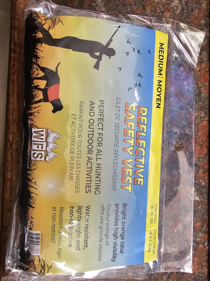 Reflective Safety Vest for Dogs Bright Orange Medium & Large Sizes