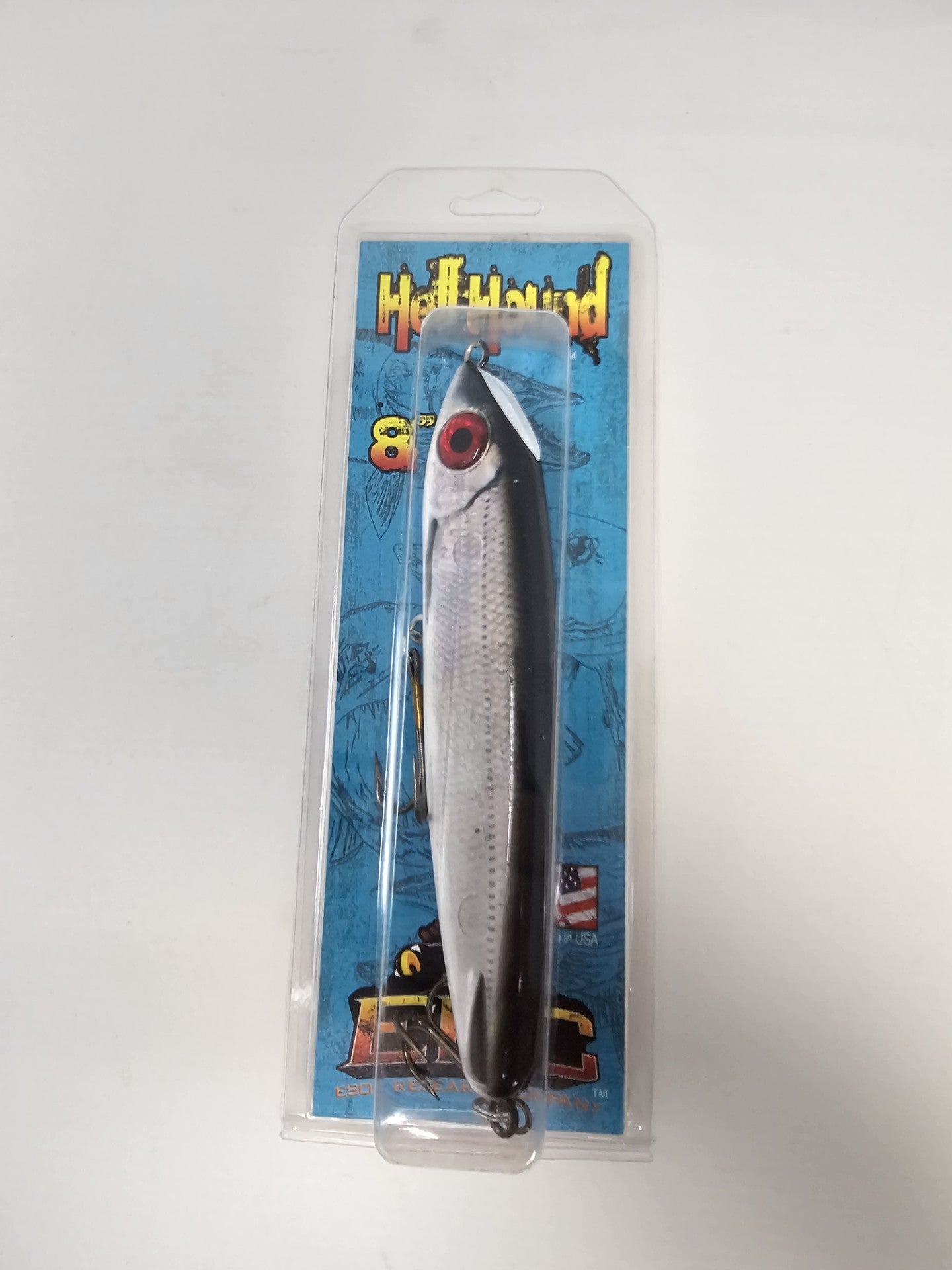 HellHound ERC Hell Hound 8" HH-07-L Live Image Shiner Muskie Plastic Jerk Bait Lure USA