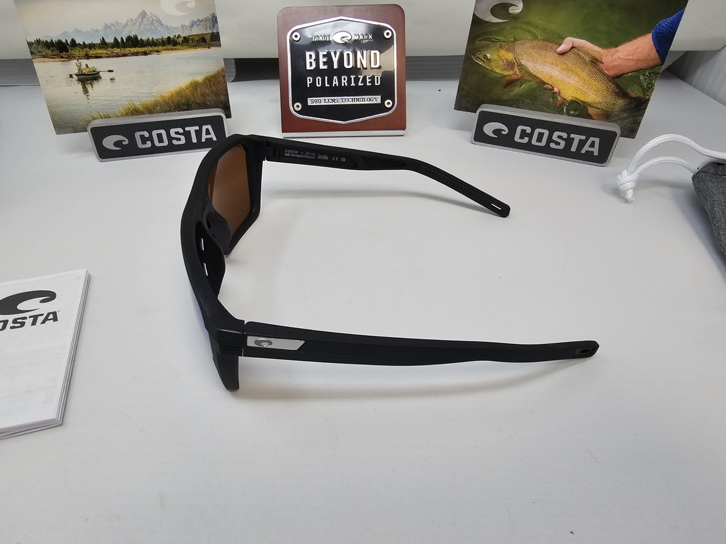 Costa Del Mar Untangled Collection Antille 04G Sunglasses Matte Black Frames Green Mirror 580G Polarized  USA