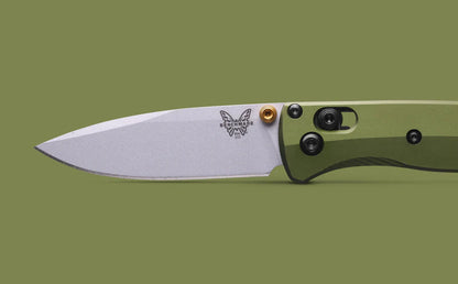Benchmade 533SL-10 Mini Bugout CPM-S90V Blade Woodland Green 6061-T6 Aluminum Handle Folding Knife