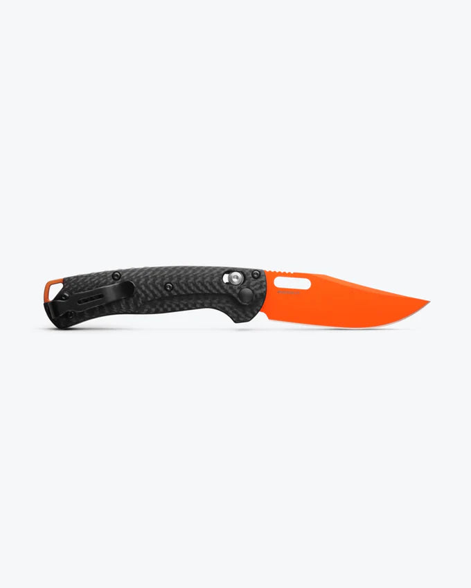 Benchmade 15533OR-01 Mini Taggedout Orange CPM-Magnacut Blade Carbon Fiber Handle Hunting Folder