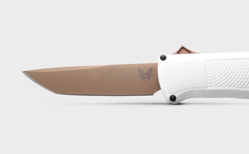 Benchmade 5370FE-02 Shootout CPM-Cru-Wear Cool Gray Grivory Handle OTF Knife